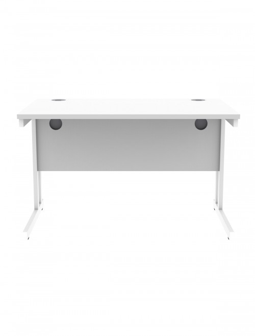 Office Desks TC Core Straight Desk Arctic White 1200x800mm CORE1280DUWHT - enlarged view