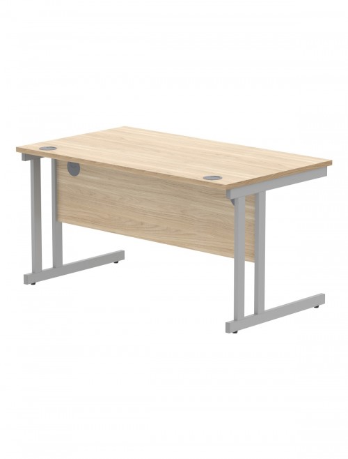 Office Desks TC Core Straight Desk Canadian Oak 1400x800mm CORE1480DUOK - enlarged view