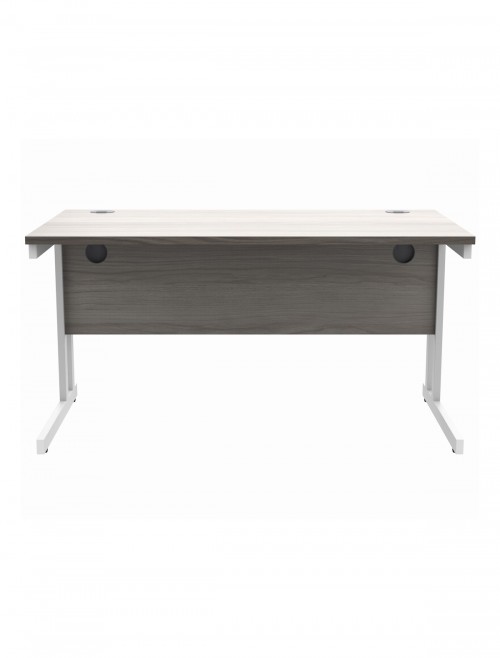 Office Desks TC Core Straight Desk Alaskan Grey Oak 1400x800mm CORE1480DUGOAK - enlarged view