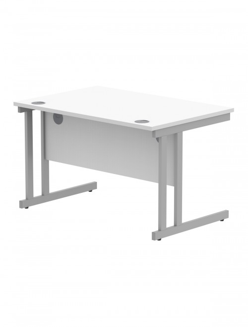 Office Desks TC Core Straight Desk Arctic White 1200x800mm CORE1280DUWHT - enlarged view