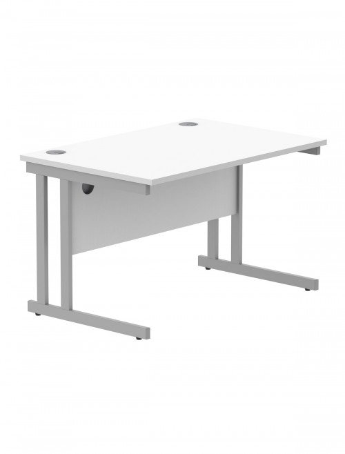 Office Desks TC Core Straight Desk Arctic White 1200x800mm CORE1280DUWHT - enlarged view