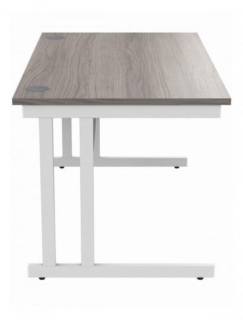 Office Desks TC Core Straight Desk Alaskan Grey Oak 1400x800mm CORE1480DUGOAK - enlarged view