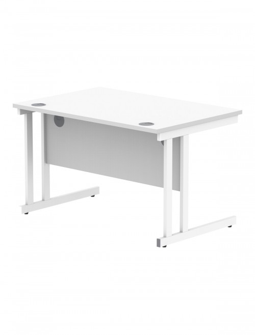 Office Desks TC Core Straight Desk Arctic White 1200x800mm CORE1280DUWHT - enlarged view