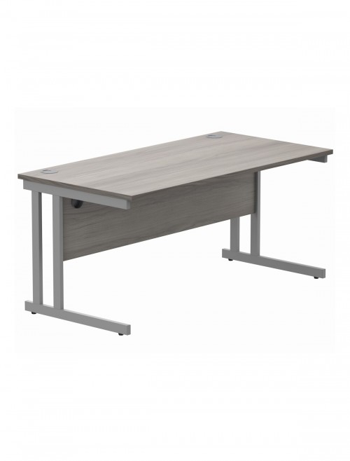 TC Core 1600mm Straight Desk Alaskan Grey Oak and Mobile Pedestal Bundle COREBUNDU1680GOAKSV2 - enlarged view