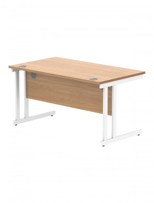 TC Core 1400mm Straight Desk Norwegian Beech and Mobile Pedestal Bundle COREBUNDU1480BCHSV2 - enlarged view