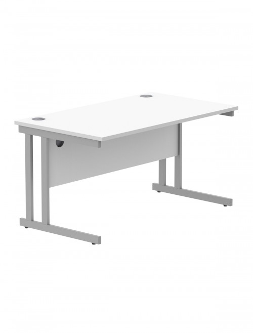 TC Core 1400mm Straight Desk Arctic White and Mobile Pedestal Bundle COREBUNDU1480WHTSV2 - enlarged view