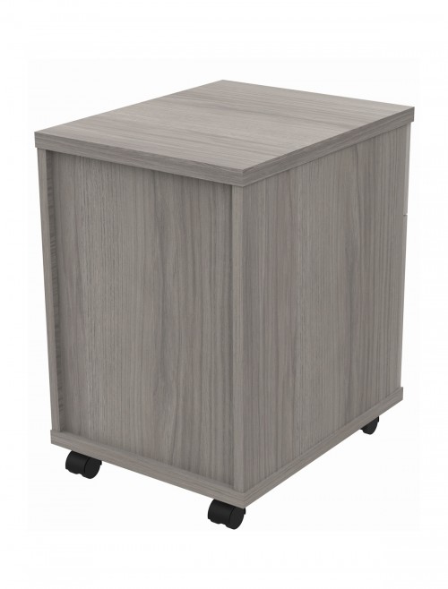 TC Core 1600mm Straight Desk Alaskan Grey Oak and Mobile Pedestal Bundle COREBUNDU1680GOAKSV2 - enlarged view