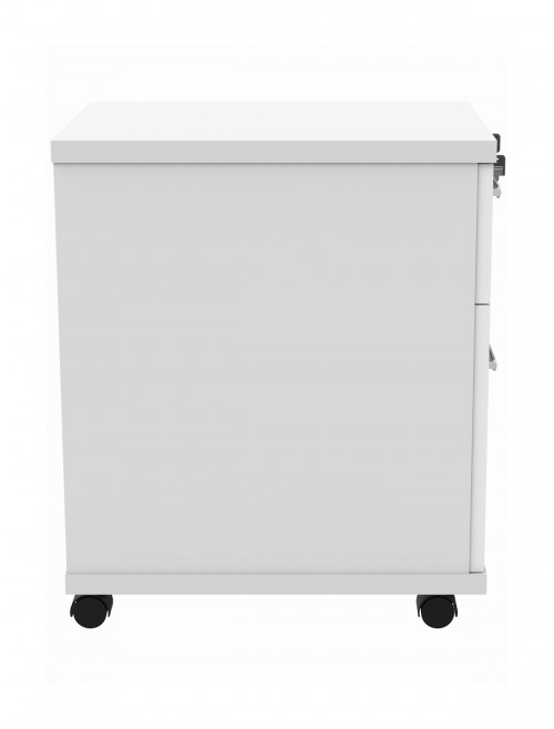 TC Core 1400mm Straight Desk Arctic White and Mobile Pedestal Bundle COREBUNDU1480WHTSV2 - enlarged view