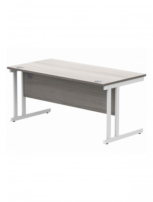 TC Core 1600mm Straight Desk Alaskan Grey Oak and Mobile Pedestal Bundle COREBUNDU1680GOAKSV2 - enlarged view