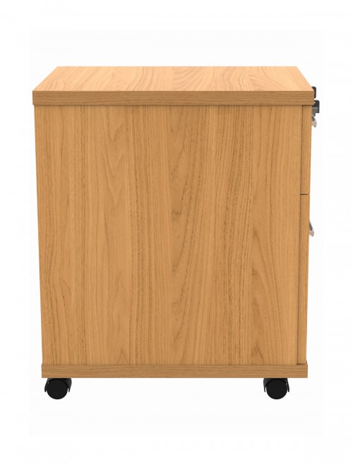 TC Core 1600mm Straight Desk Norwegian Beech and Mobile Pedestal Bundle COREBUNDU1680BCHSV2 - enlarged view