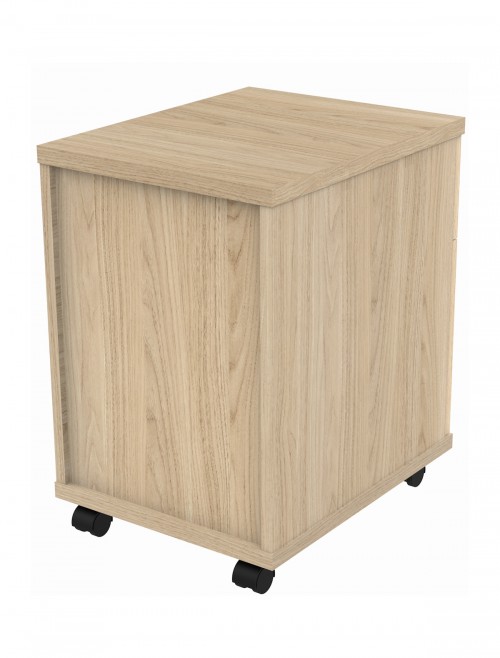 TC Core 1400mm Straight Desk Canadian Oak and Mobile Pedestal Bundle COREBUNDU1480OKSV2 - enlarged view