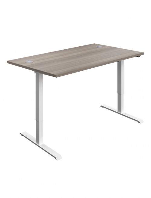 Standing Desk Grey Oak Height Adjustable Desk 1200mm Wide ECSM1280CPGO by TC Office - enlarged view