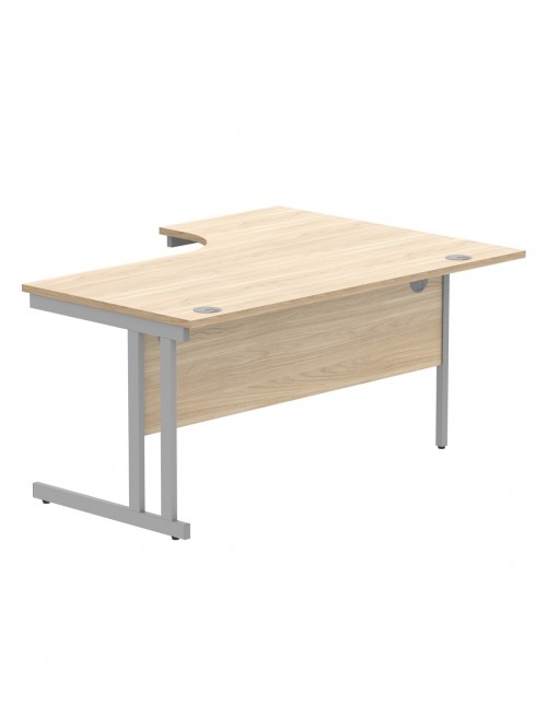 Office Desks Canadian Oak TC Core 1600mm L Shaped Desk Left Hand CORE1612LHDUOK - enlarged view