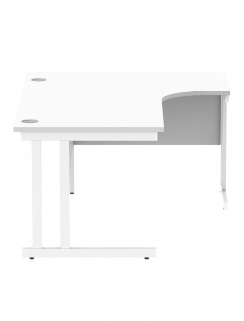 Office Desks Arctic White TC Core 1600mm L Shaped Desk Right Hand CORE1612RHDUWHT - enlarged view