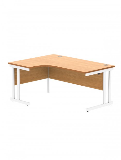 Office Desks Norwegian Beech TC Core 1600mm L Shaped Desk Left Hand CORE1612LHDUBCH - enlarged view