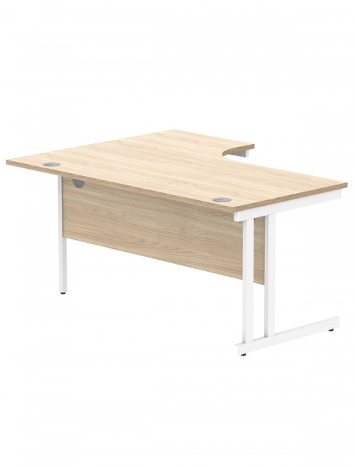 Office Desks Canadian Oak TC Core 1600mm L Shaped Desk Right Hand CORE1612RHDUOK - enlarged view