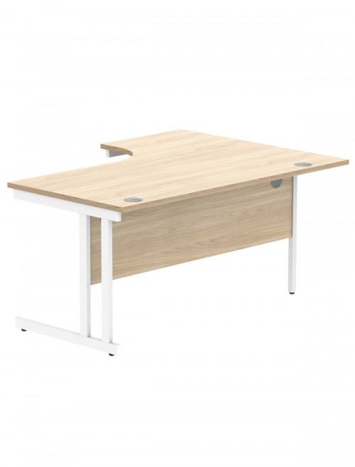 Office Desks Canadian Oak TC Core 1600mm L Shaped Desk Left Hand CORE1612LHDUOK - enlarged view