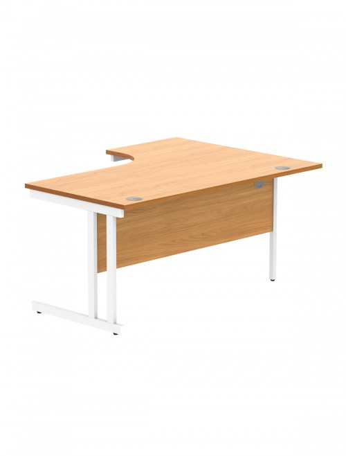 Office Desks Norwegian Beech TC Core 1600mm L Shaped Desk Left Hand CORE1612LHDUBCH - enlarged view