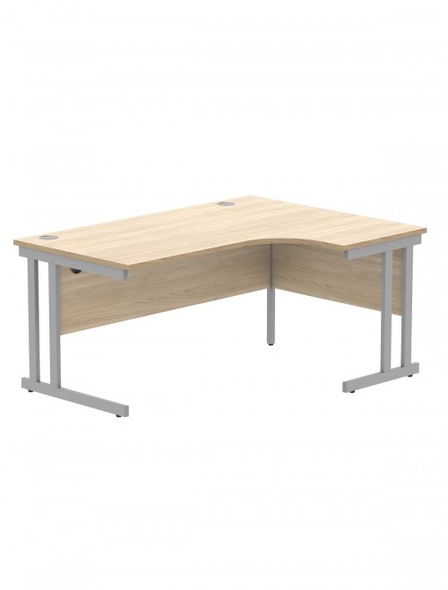 Office Desks Canadian Oak TC Core 1600mm L Shaped Desk Right Hand CORE1612RHDUOK - enlarged view