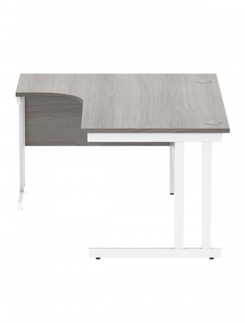 Office Desks Alaskan Grey Oak TC Core 1600mm L Shaped Desk Left Hand CORE1612LHDUGOAK - enlarged view