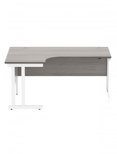 Office Desks Alaskan Grey Oak TC Core 1600mm L Shaped Desk Left Hand CORE1612LHDUGOAK - enlarged view