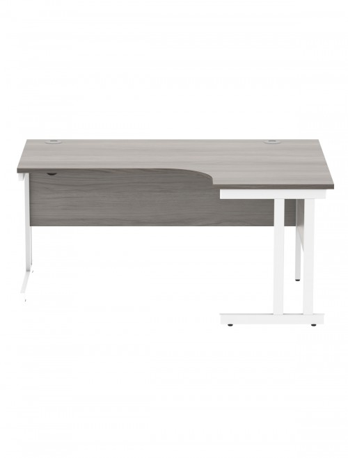 Office Desks Alaskan Grey Oak TC Core 1600mm L Shaped Desk Right Hand CORE1612RHDUGOAK - enlarged view