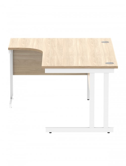 Office Desks Canadian Oak TC Core 1600mm L Shaped Desk Left Hand CORE1612LHDUOK - enlarged view