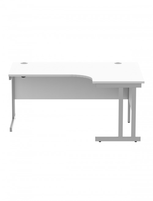 Office Desks Arctic White TC Core 1600mm L Shaped Desk Right Hand CORE1612RHDUWHT - enlarged view