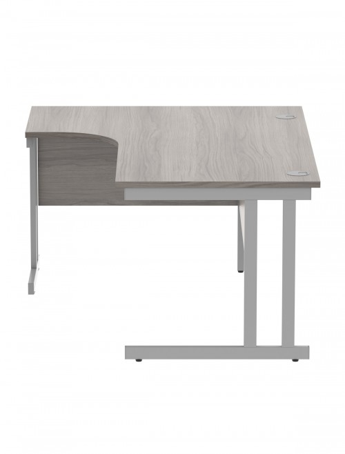 Office Desks Alaskan Grey Oak TC Core 1600mm L Shaped Desk Left Hand CORE1612LHDUGOAK - enlarged view