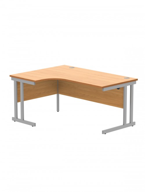 Office Desks Norwegian Beech TC Core 1600mm L Shaped Desk Left Hand CORE1612LHDUBCH - enlarged view