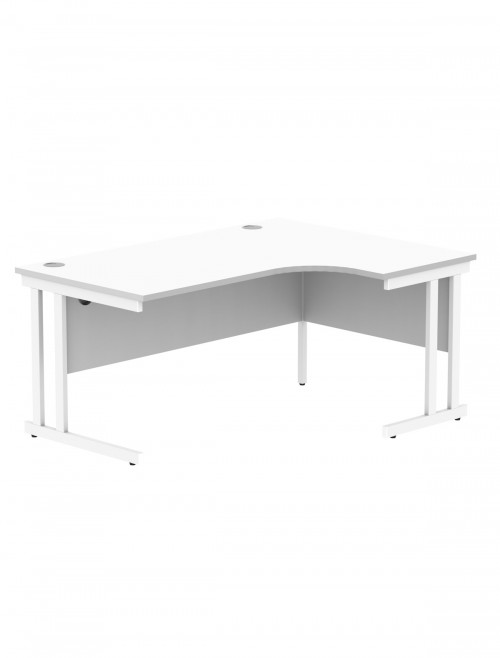 Office Desks Arctic White TC Core 1600mm L Shaped Desk Right Hand CORE1612RHDUWHT - enlarged view