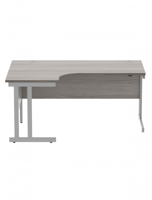 Office Desks Alaskan Grey Oak TC Core 1600mm L Shaped Desk Left Hand CORE1612LHDUGOAK - enlarged view