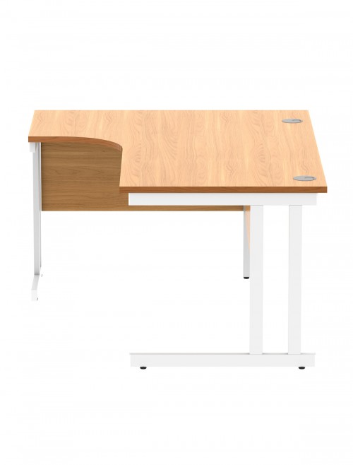 Office Desks Norwegian Beech TC Core 1600mm L Shaped Desk Left Hand CORE1612LHDUBCH - enlarged view