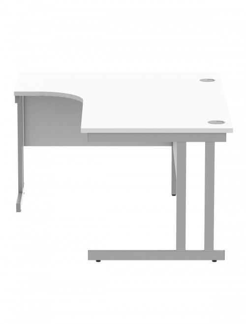 Office Desks Arctic White TC Core 1600mm L Shaped Desk Left Hand CORE1612LHDUWHT - enlarged view