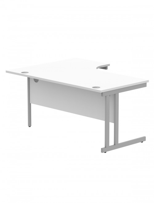 Office Desks Arctic White TC Core 1600mm L Shaped Desk Right Hand CORE1612RHDUWHT - enlarged view