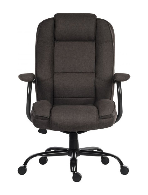 Office Chair Goliath Duo Heavy Duty 24 Hour Chair Bark Brown Fabric 6992 by Teknik - enlarged view