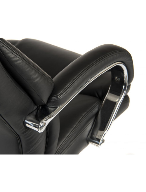 Office Chair Colossus Heavy Duty 24 Hour Chair Black Bonded Leather 7200 by Teknik - enlarged view