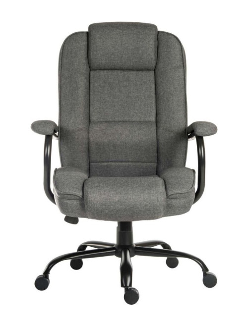 Office Chair Goliath Duo Heavy Duty 24 Hour Chair Grey Fabric 6989 by Teknik - enlarged view