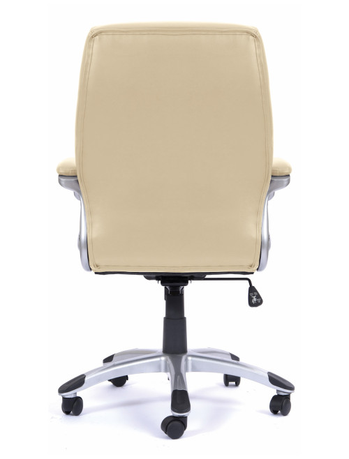 Office Chairs Cream Leather Effect Greenwich Executive Chair BCP/T101/CM by Eliza Tinsley - enlarged view