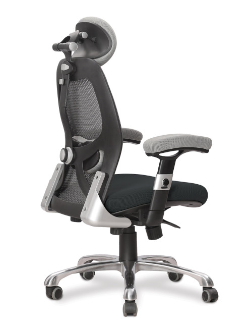 Nautilus Ergo Mono 24 Hour Luxury Executive Mesh Office Chair Grey/Black DPA/ERGO/GY-BK - enlarged view