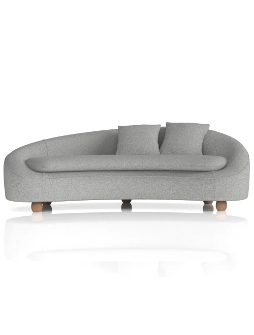 Reception Seating Mimi Grey Boucle Curved Sofa SF000004 by Dynamic - enlarged view