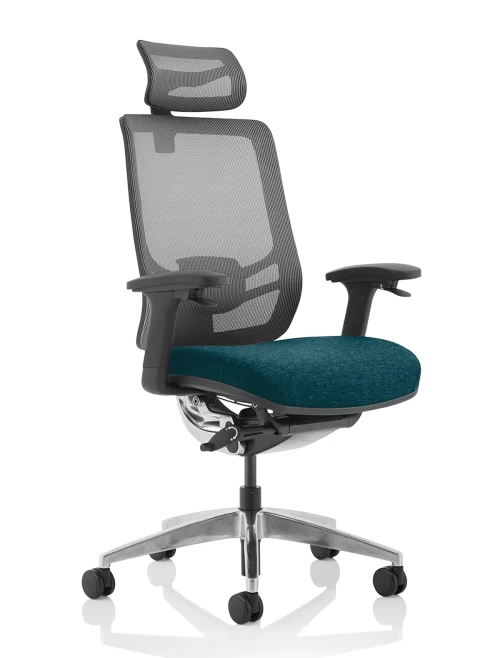 Mesh Office Chair Black Ergo Click 24hr Chair with Headrest KC0296 by Dynamic - enlarged view