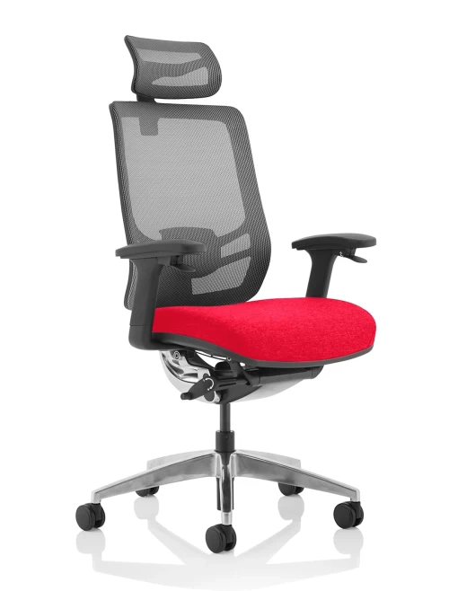 Mesh Office Chair Black Ergo Click 24hr Chair with Headrest KC0296 by Dynamic