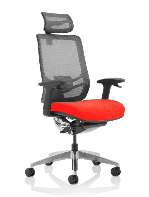 Mesh Office Chair Black Ergo Click 24hr Chair with Headrest KC0296 by Dynamic - enlarged view