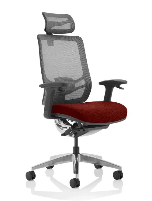 Mesh Office Chair Black Ergo Click 24hr Chair with Headrest KC0296 by Dynamic - enlarged view