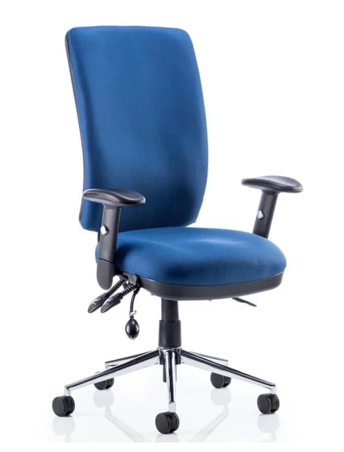 Office Chairs Black Chiro High Back Task Operator Chair with Arms OP000006 by Dynamic - enlarged view