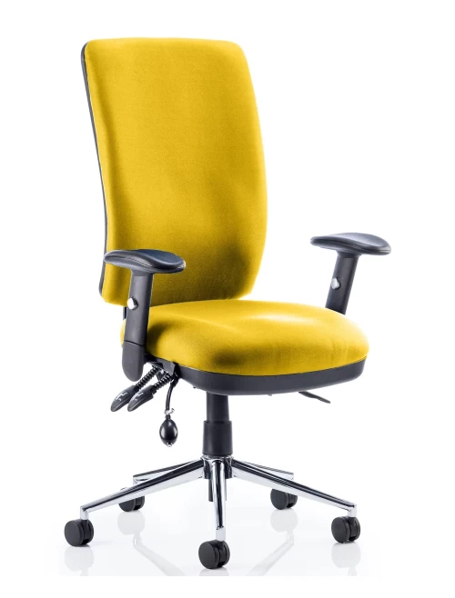 Office Chairs Black Chiro High Back Task Operator Chair with Arms OP000006 by Dynamic - enlarged view