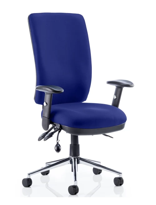 Office Chairs Black Chiro High Back Task Operator Chair with Arms OP000006 by Dynamic - enlarged view