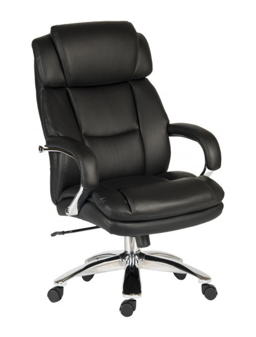 Office Chair Colossus Heavy Duty 24 Hour Chair Black Bonded Leather 7200 by Teknik