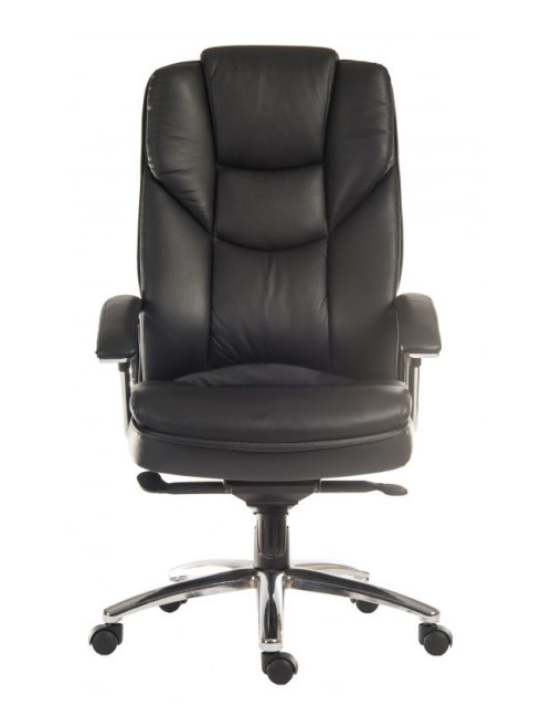 Office Chairs Skyline Italian Black Leather Faced Office Chair 9410386 by Teknik